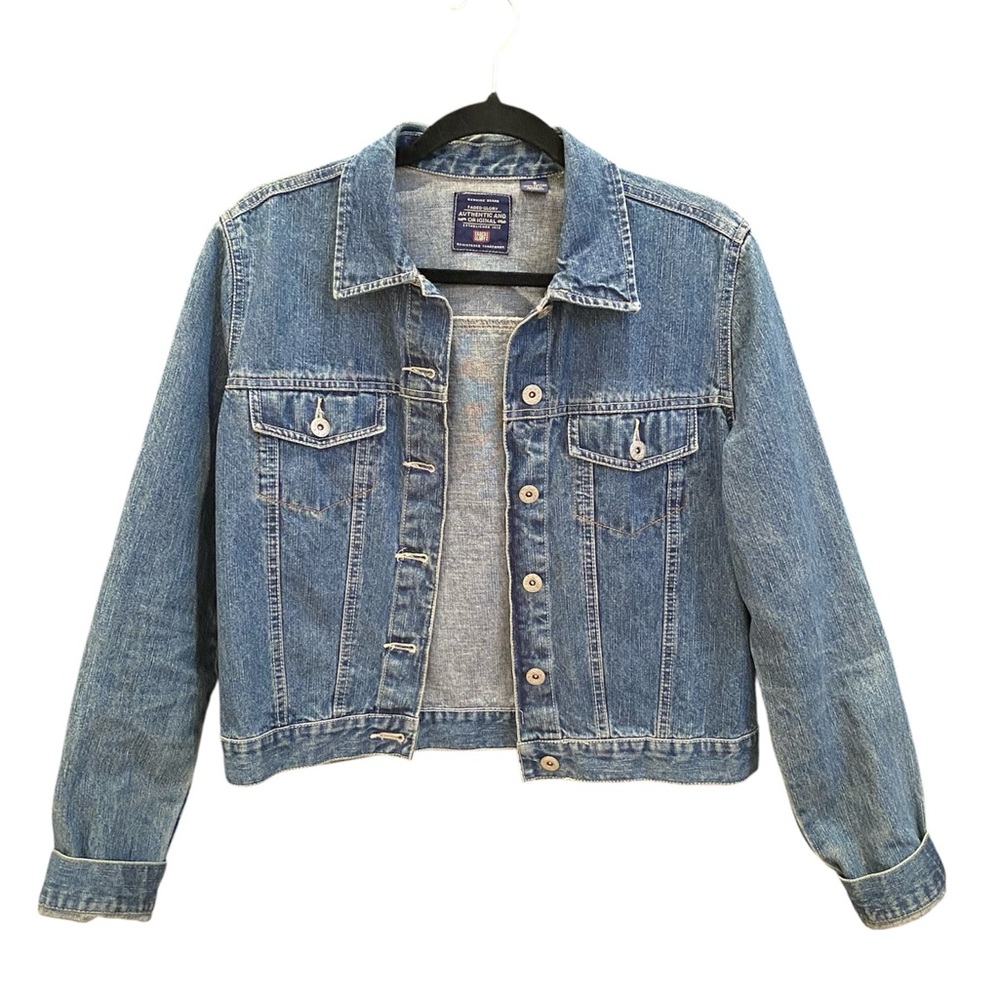 Faded Glory Blue Cropped Jean Jacket